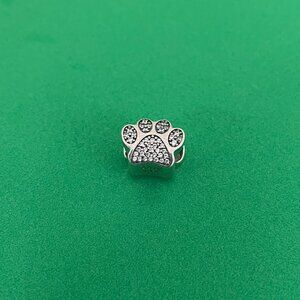 Pandora Sparkling Paw Print Charm